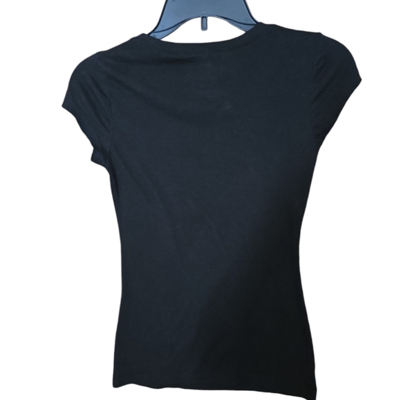 Women's Black I should come with a warning label tshirt - Picture 2 of 4